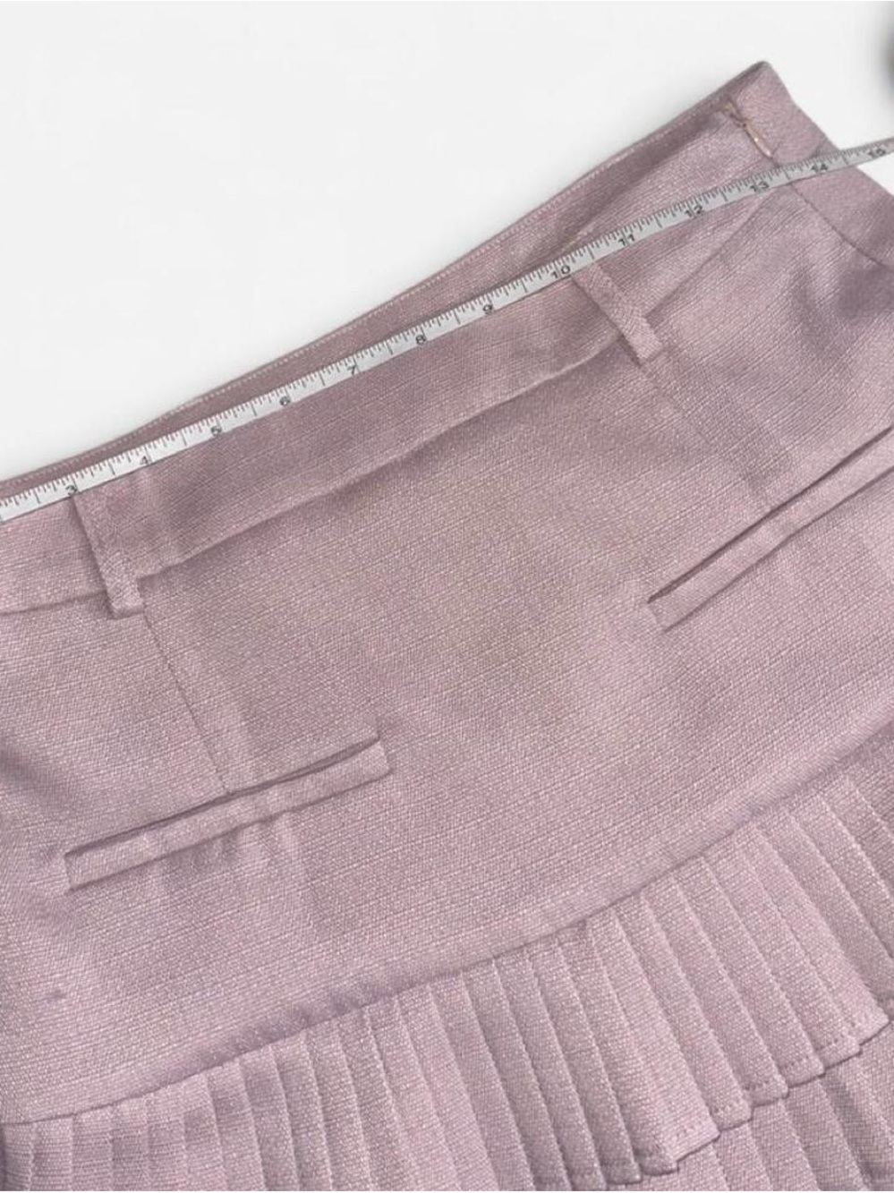 Pleated Mini Skirt in Light Pink - Picture 4 of 6